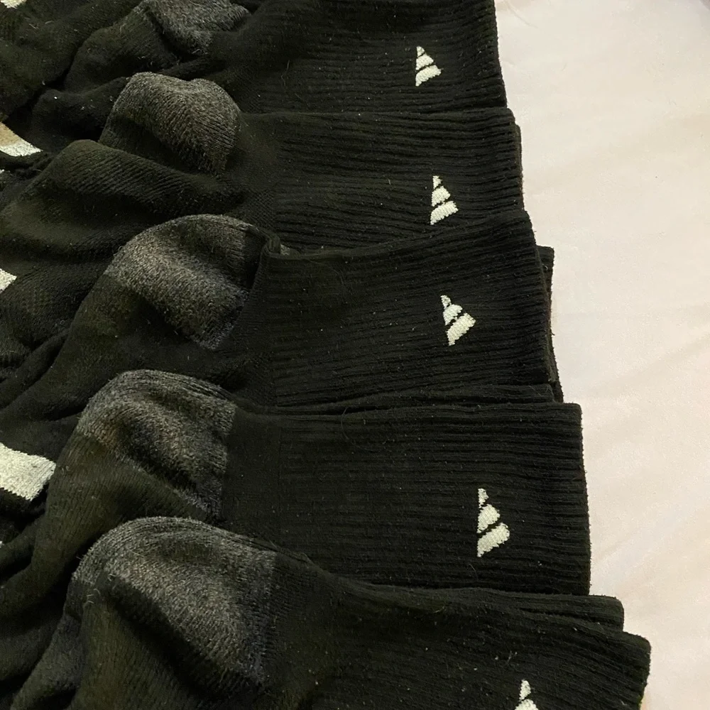 Adidas Men's Black Crew Socks - Picture 3 of 3